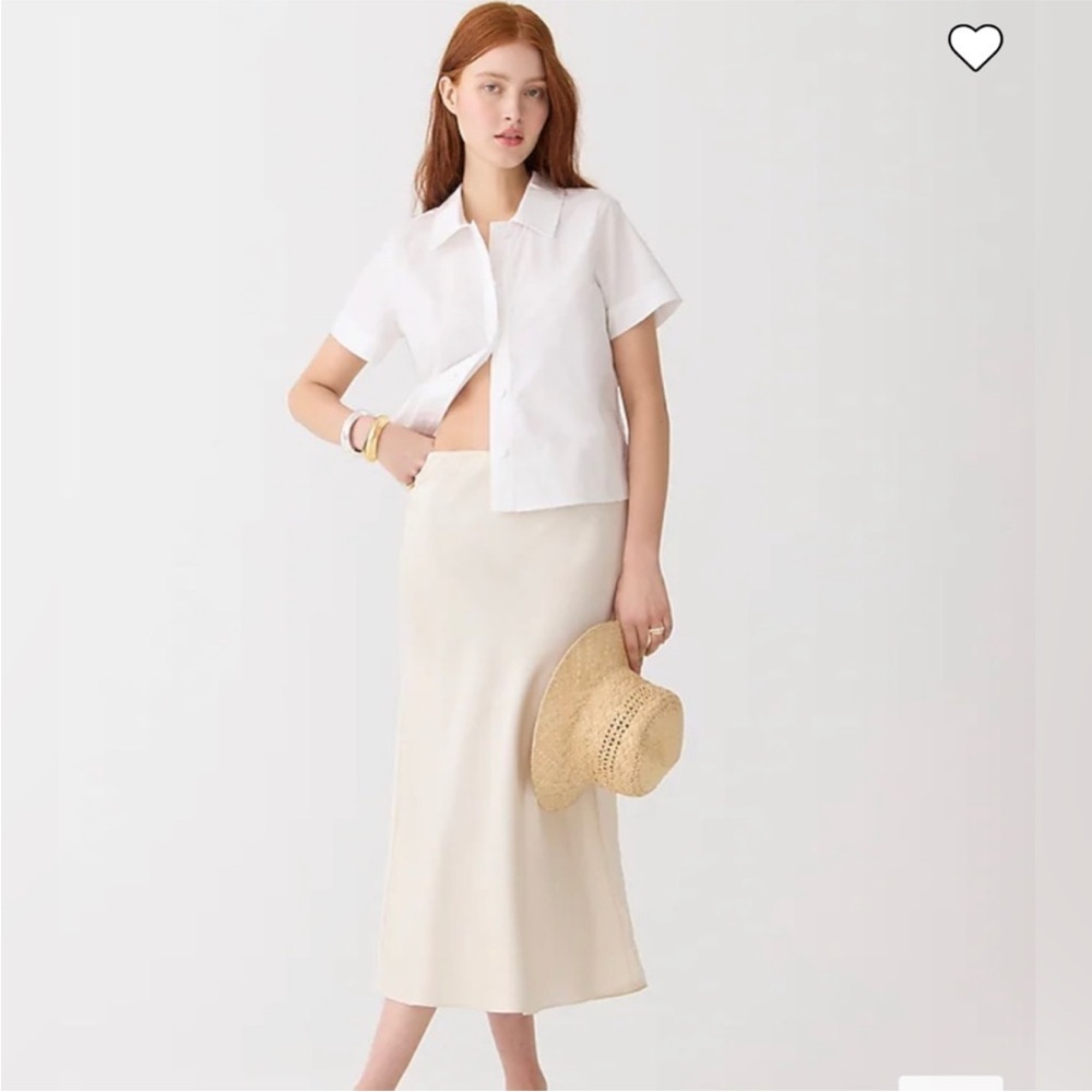 J.Crew Gwyneth Slip Skirt in Natural
